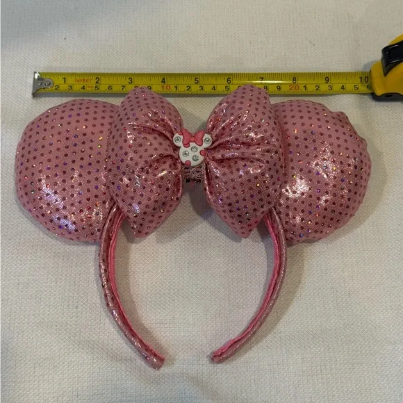 Homemade Headband w/Pink Sequined Sparkly Mouse Ears - Picture 8 of 11